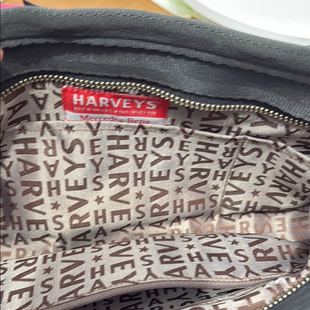 Harveys Black Woven Shoulder Bag with Silver Hardware - Picture 4 of 5